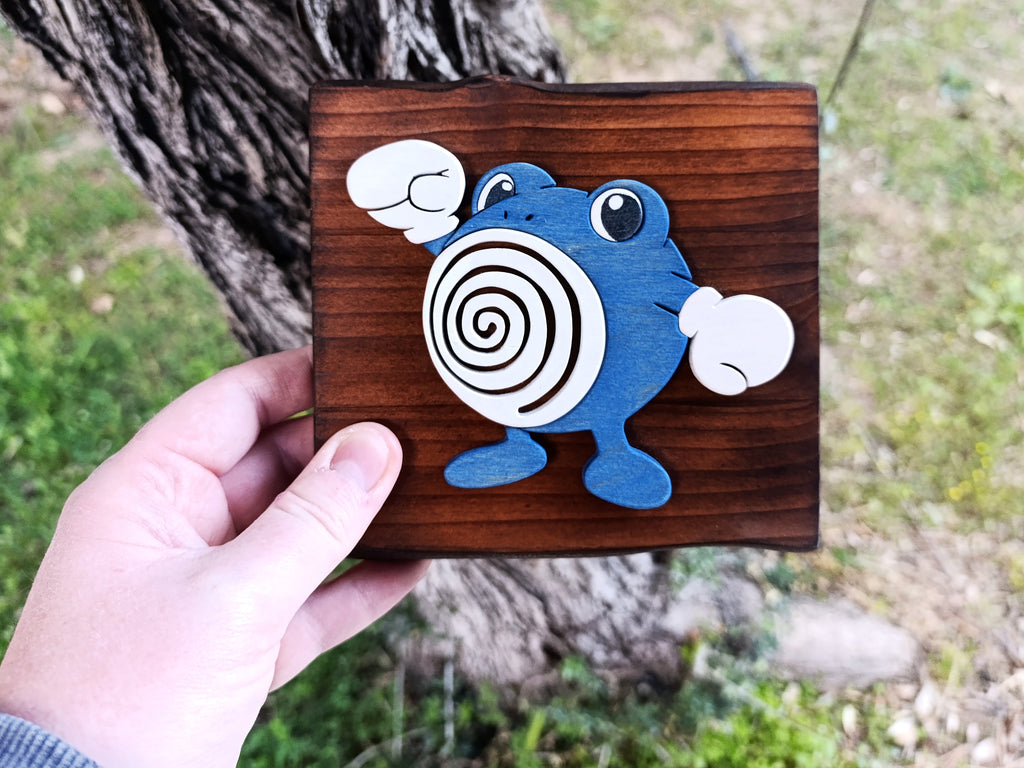 Poliwhirl (Available now) - Pokemon wood art