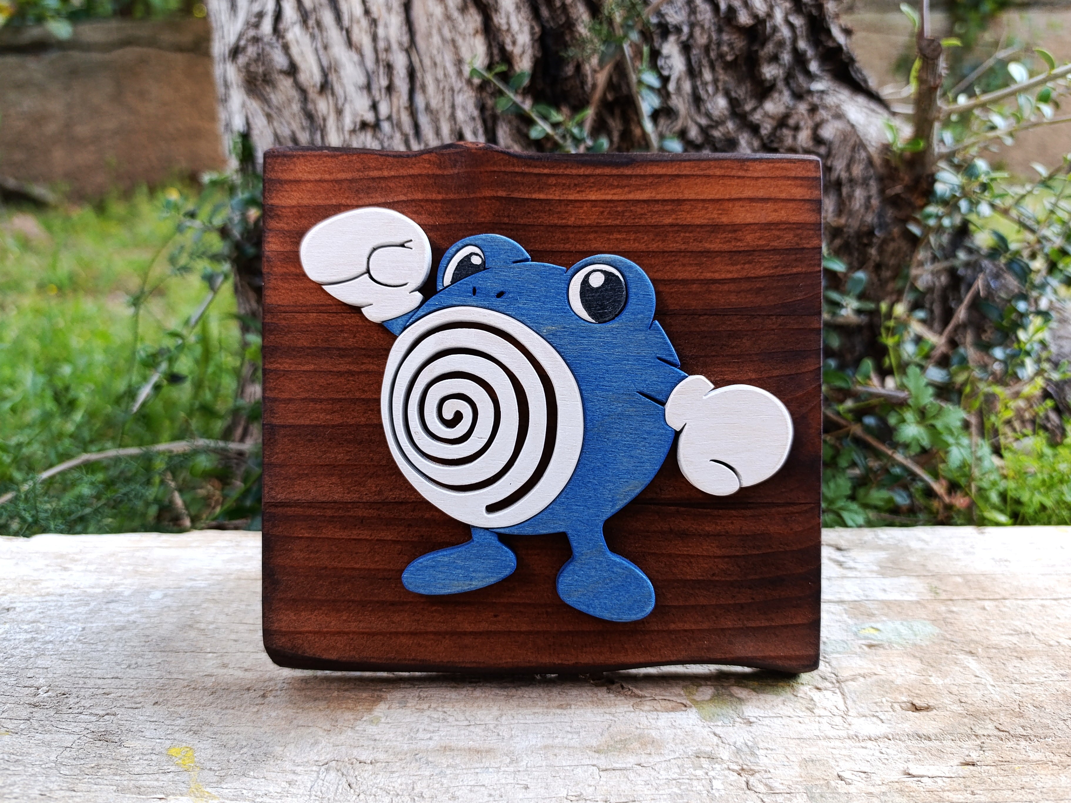 Poliwhirl (Available now) - Pokemon wood art