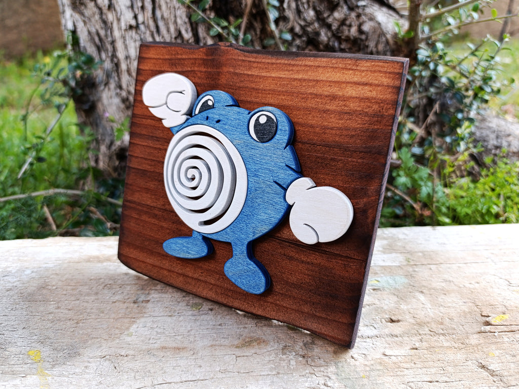 Poliwhirl (Available now) - Pokemon wood art