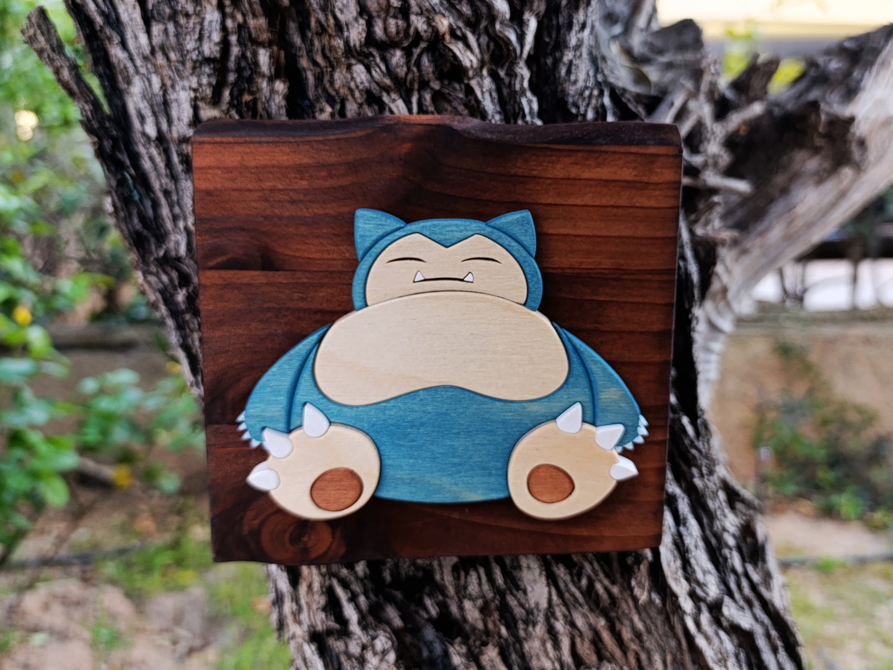 Snorlax (Available now) - Pokemon wood art