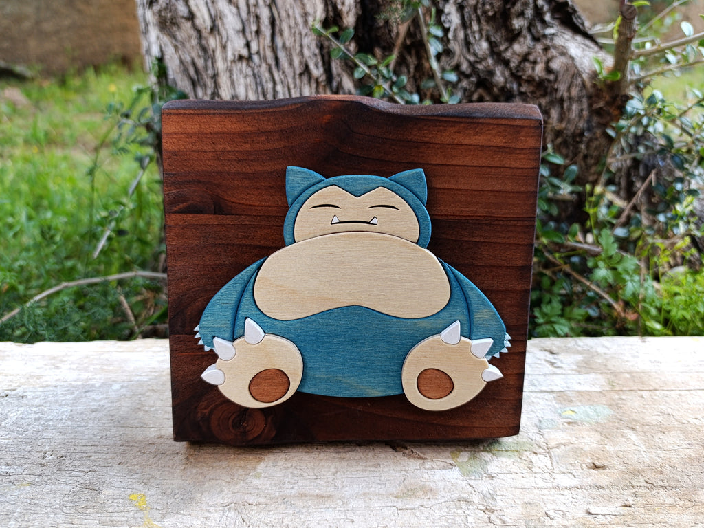 Snorlax (Available now) - Pokemon wood art