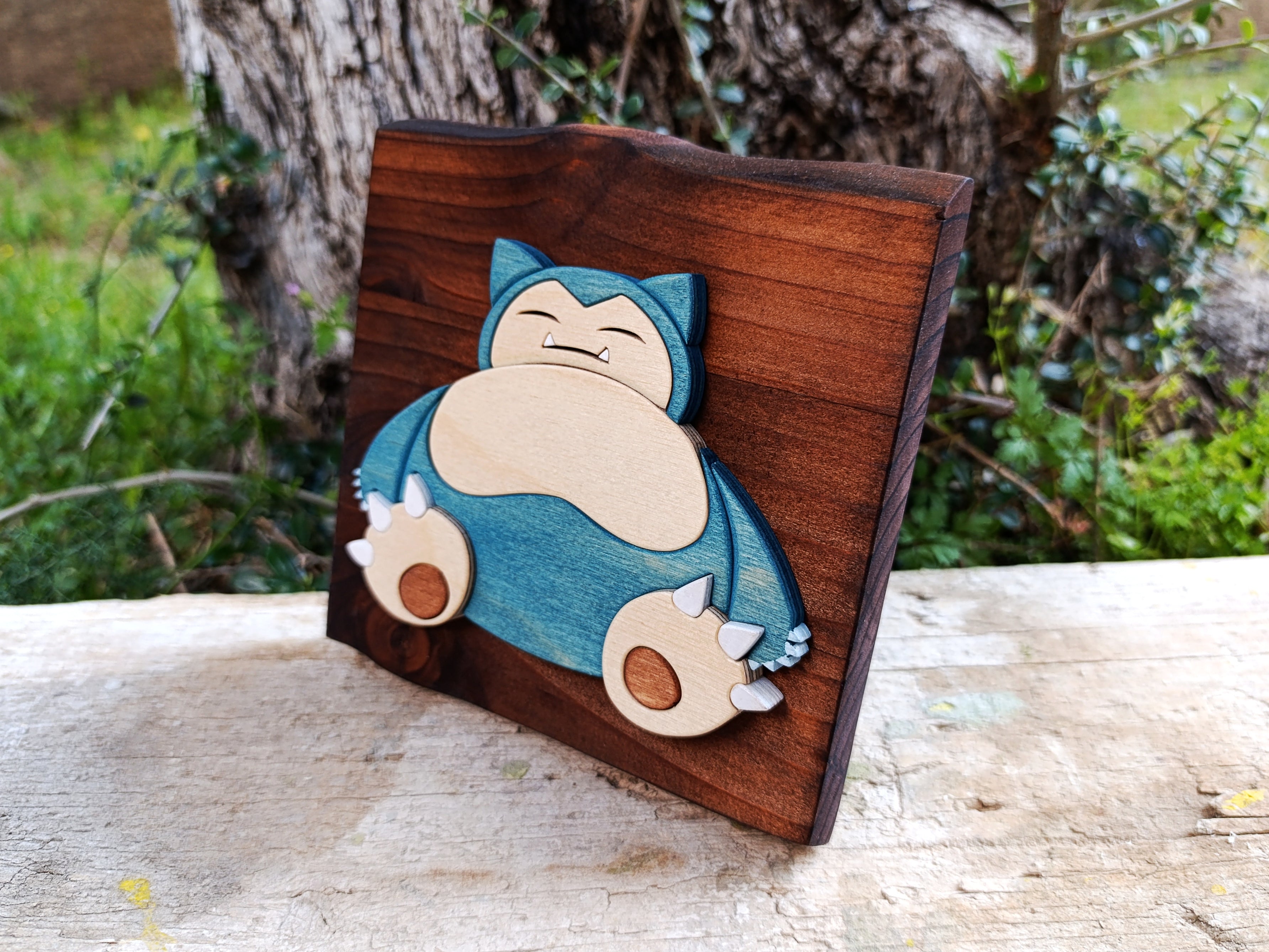 Snorlax (Available now) - Pokemon wood art