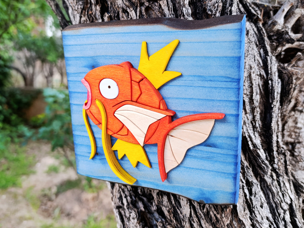 Magikarp (Available now) - Pokemon wood art