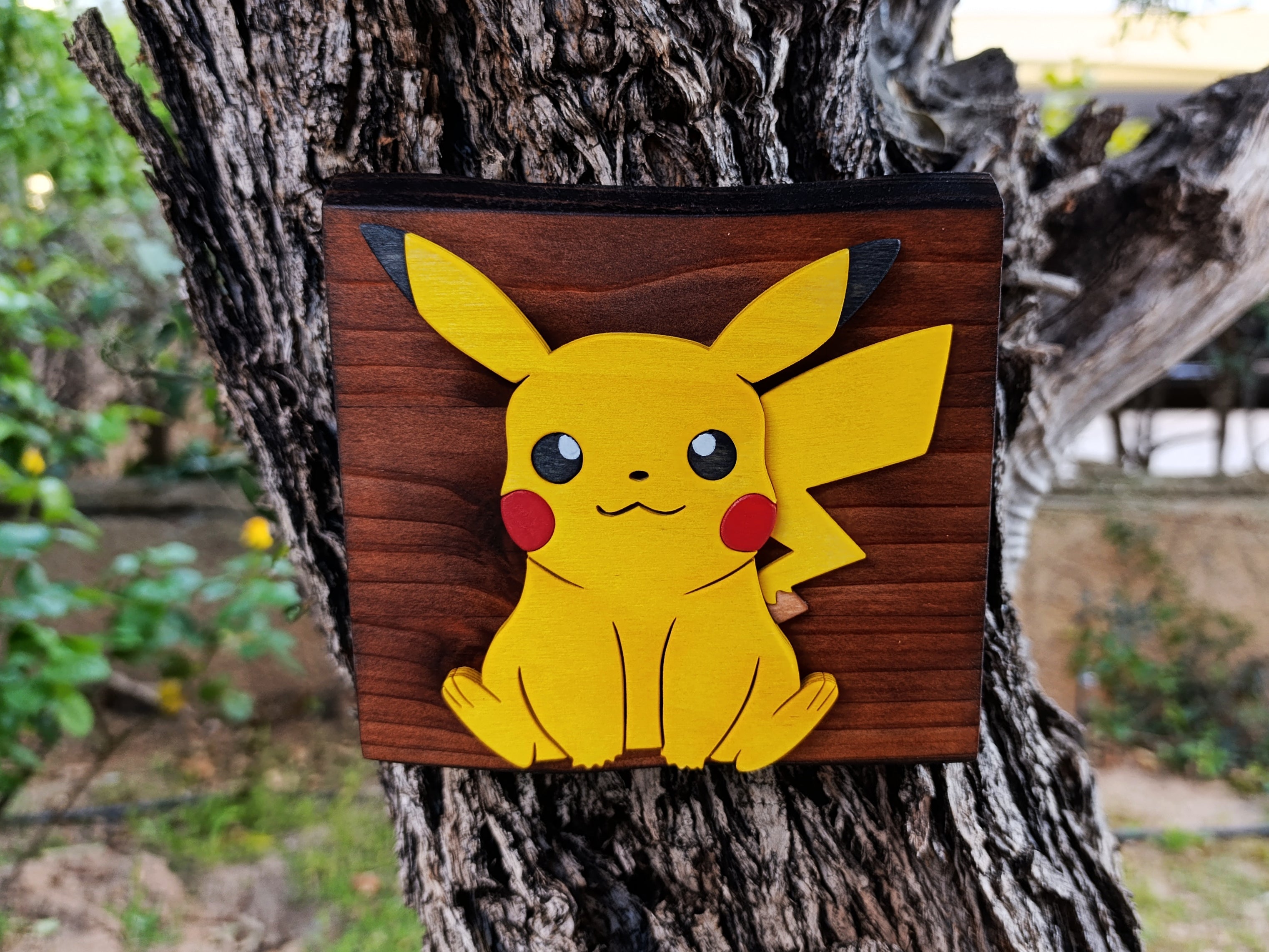 Pikachu (Available now) - Pokemon wood art
