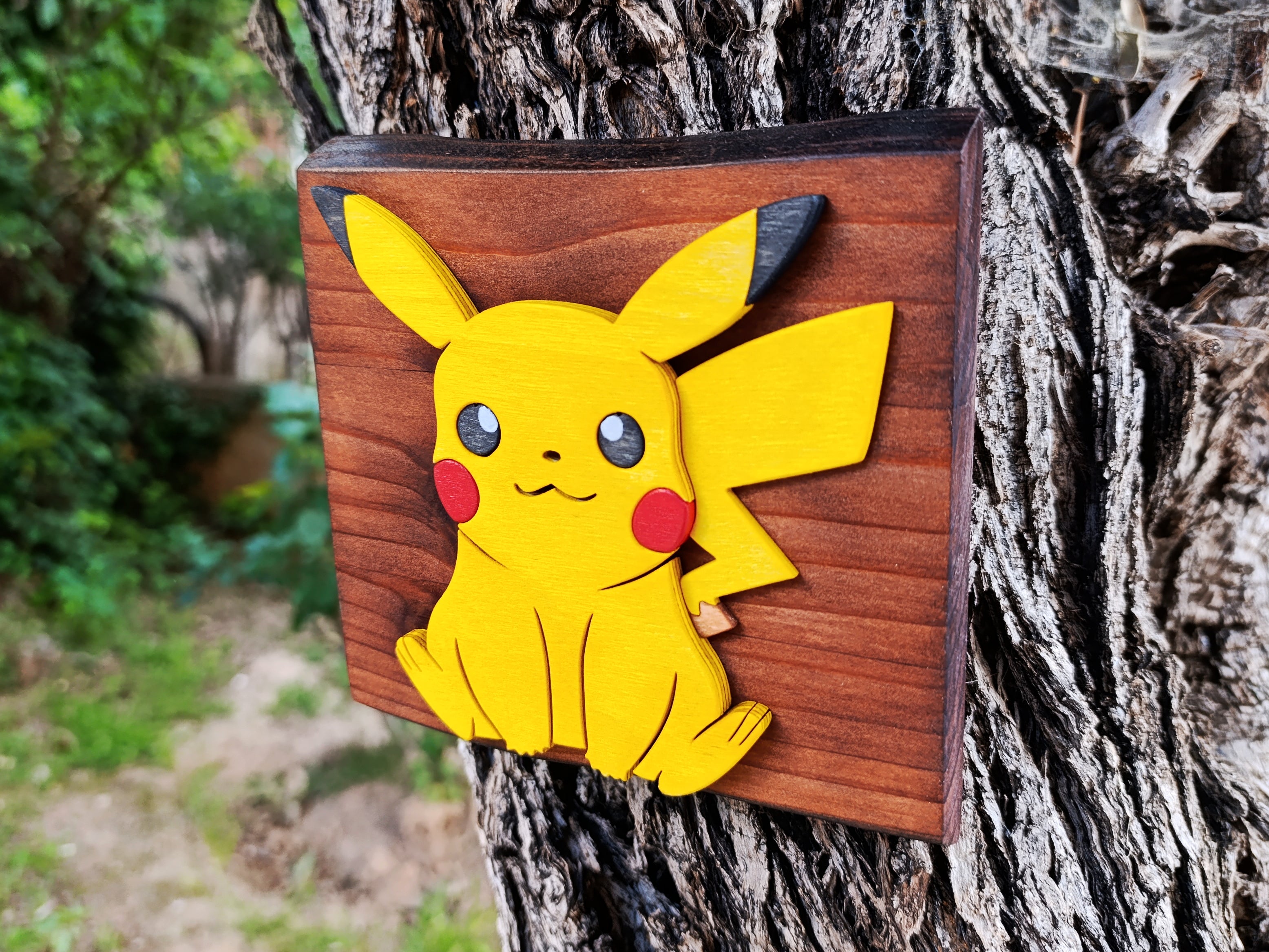 Pikachu (Available now) - Pokemon wood art