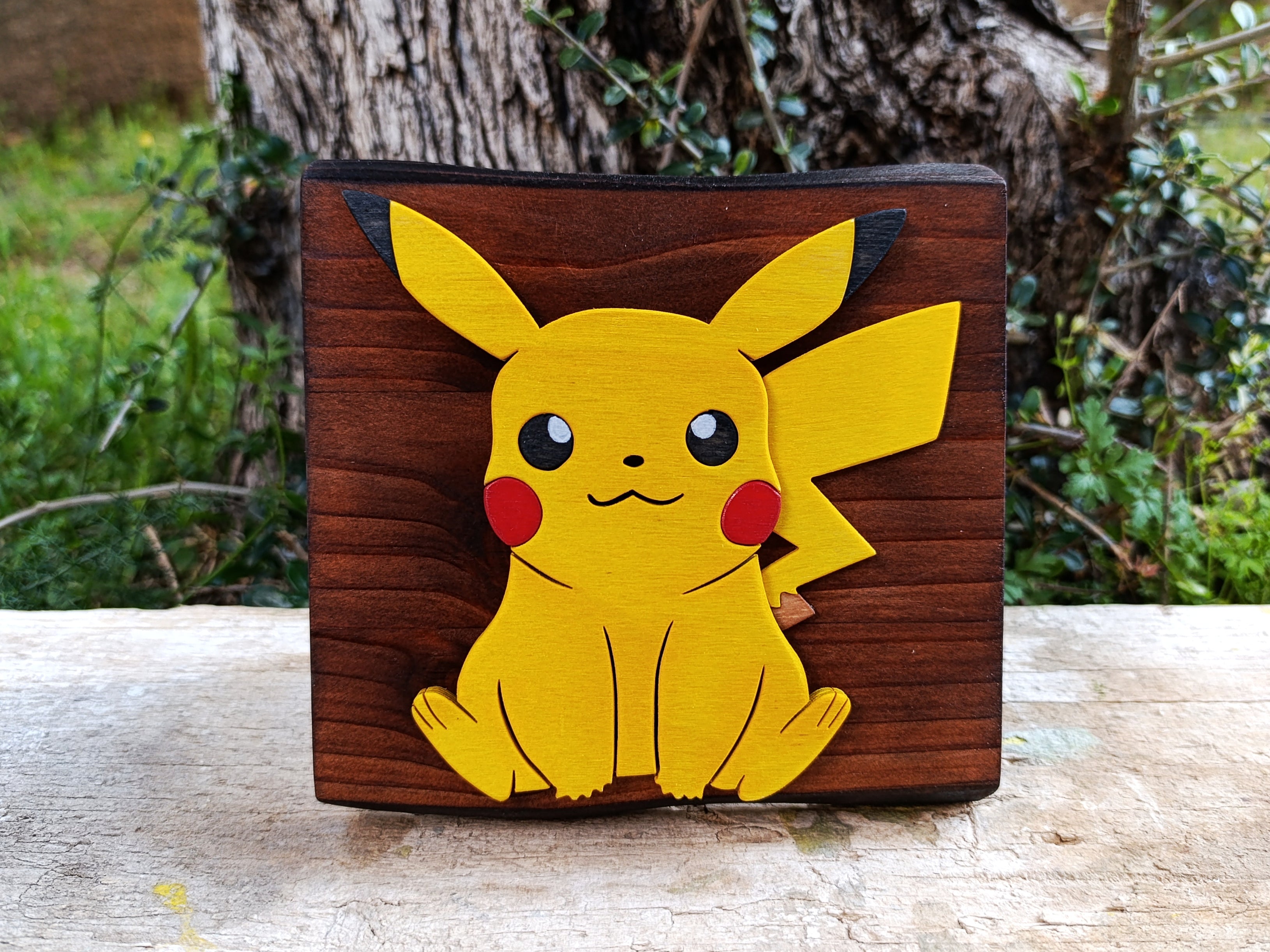 Pikachu (Available now) - Pokemon wood art