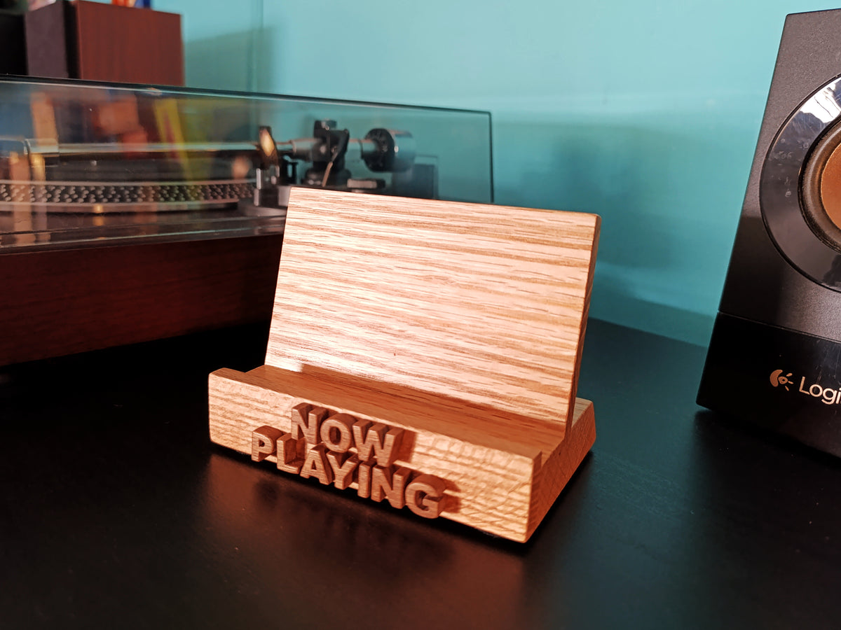 Now Playing CD Stand - Oak & Walnut (Made to order)