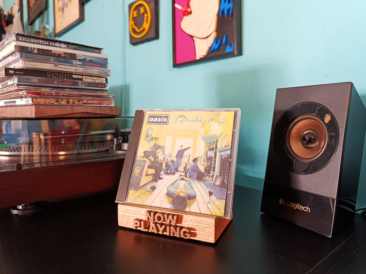 Now Playing CD Stand - Oak & Walnut (Made to order)