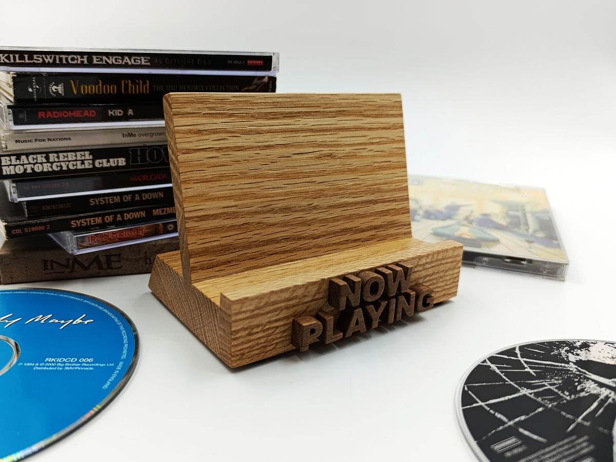 Now Playing CD Stand - Oak & Walnut (Made to order)