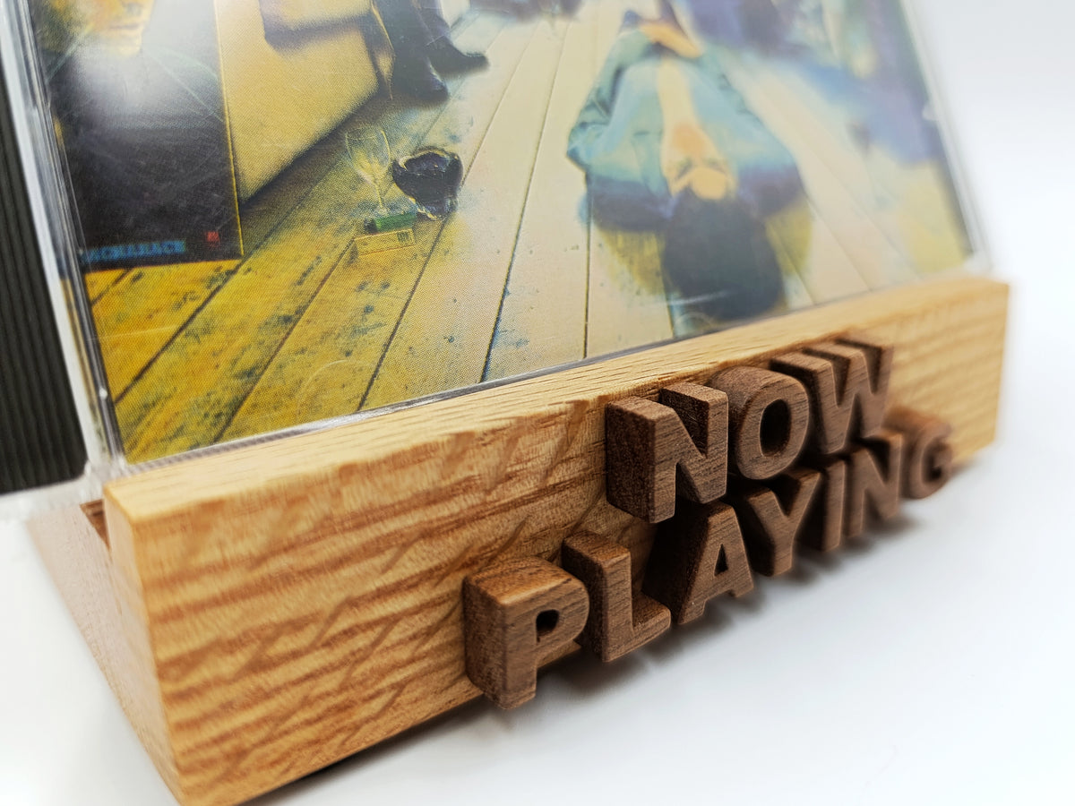 Now Playing CD Stand - Oak & Walnut (Made to order)