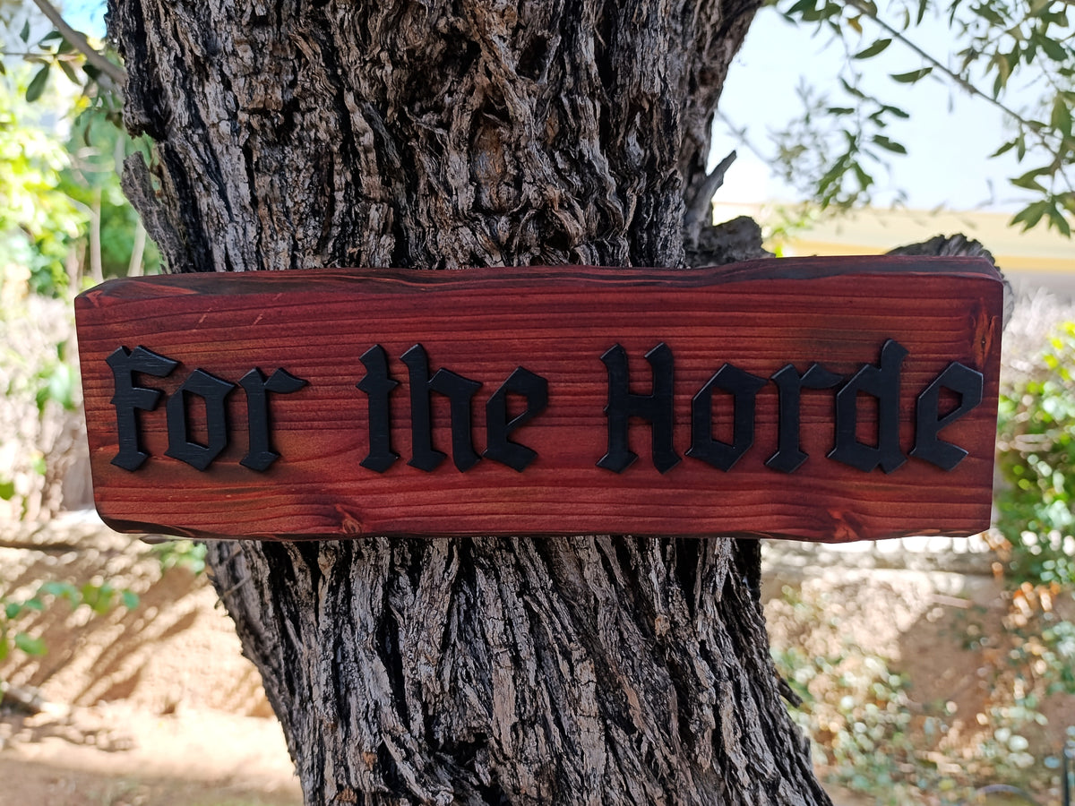 For the Horde (Made to order) - World of Warcraft Wood Art