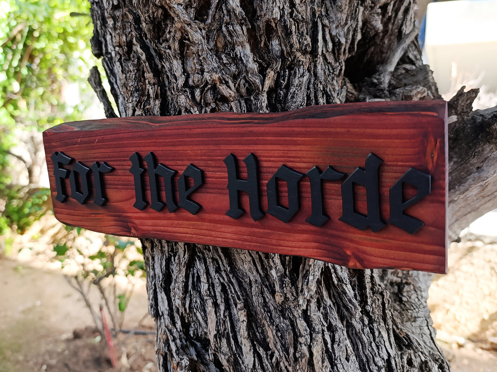 For the Horde (Made to order) - World of Warcraft Wood Art