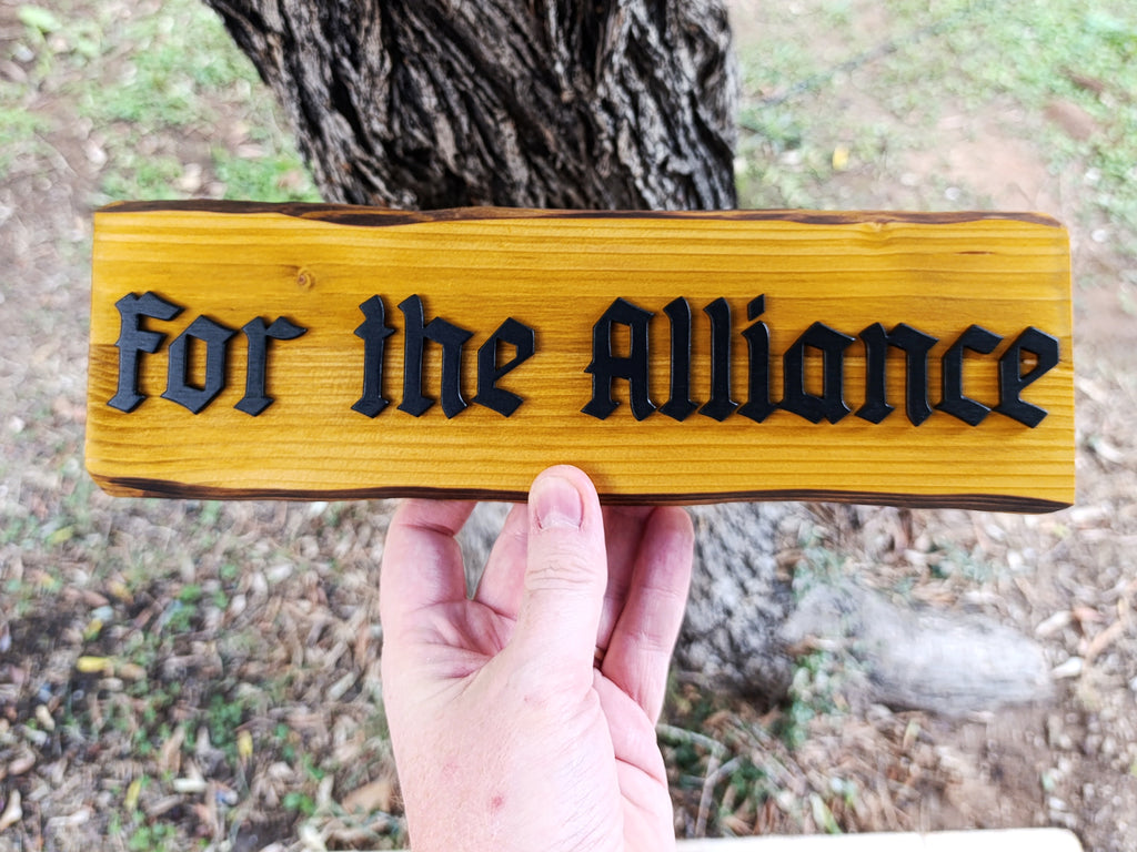 For the Alliance (Available now) - World of Warcraft Wood Art