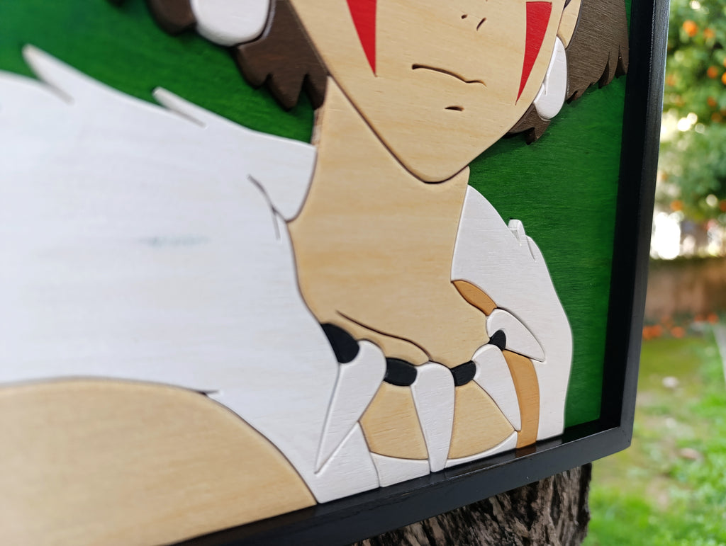 Princess Mononoke (Made to order) - Studio Ghibli wood art