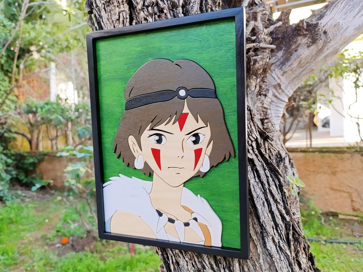 Princess Mononoke (Made to order) - Studio Ghibli wood art