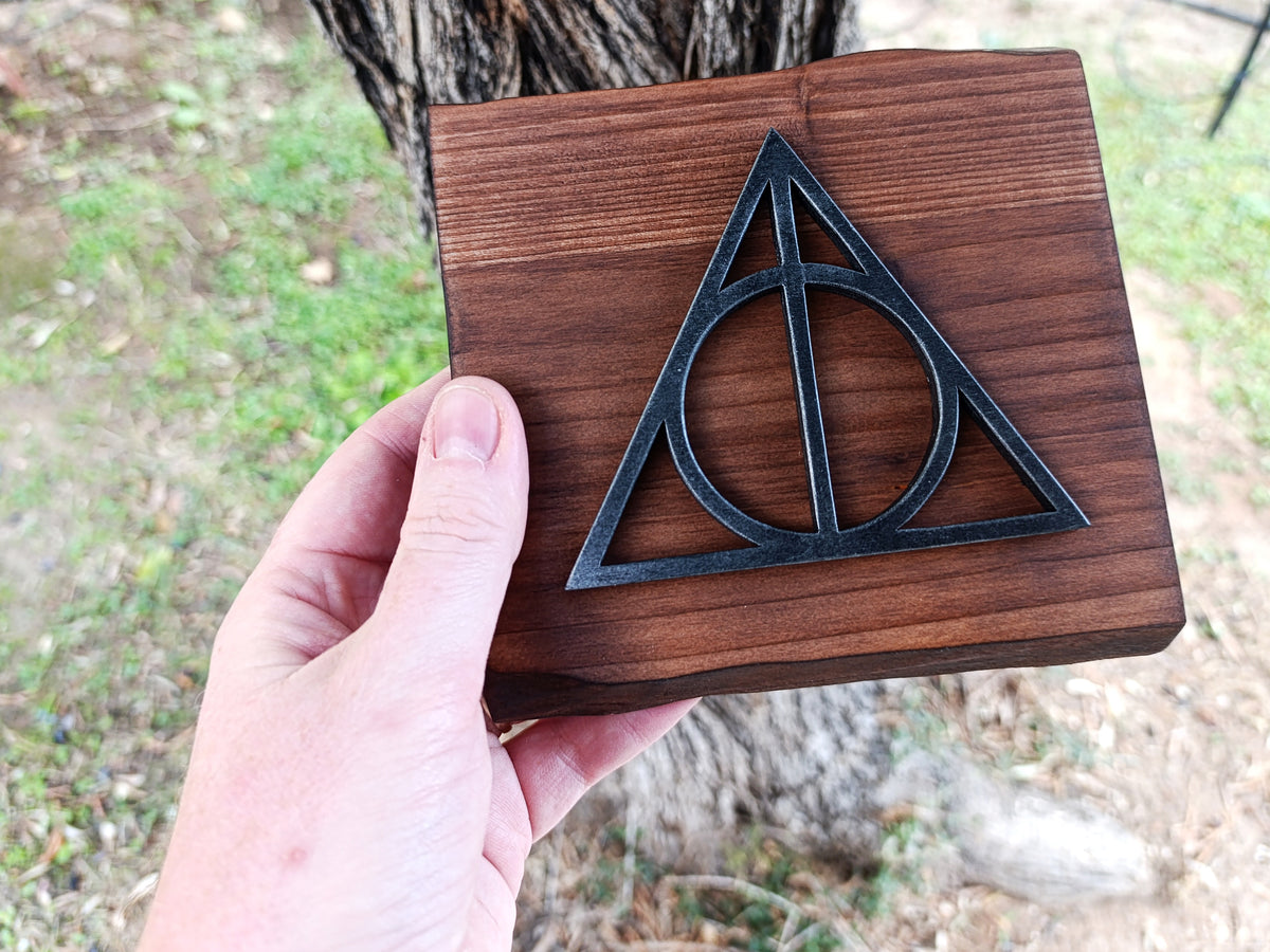Deathly Hallows (Available now) - Harry Potter wood art