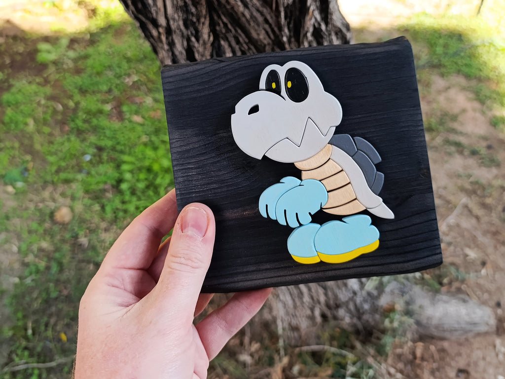 Dry Bones (Available now) - Super Mario wood art