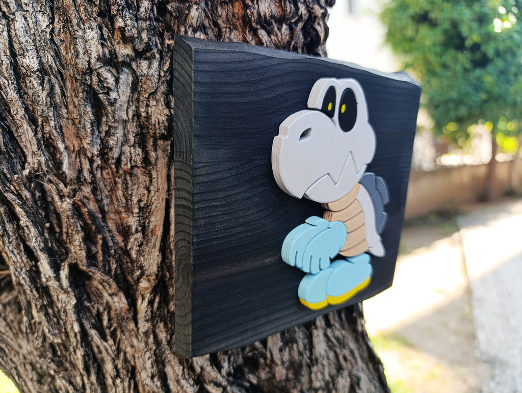 Dry Bones (Available now) - Super Mario wood art