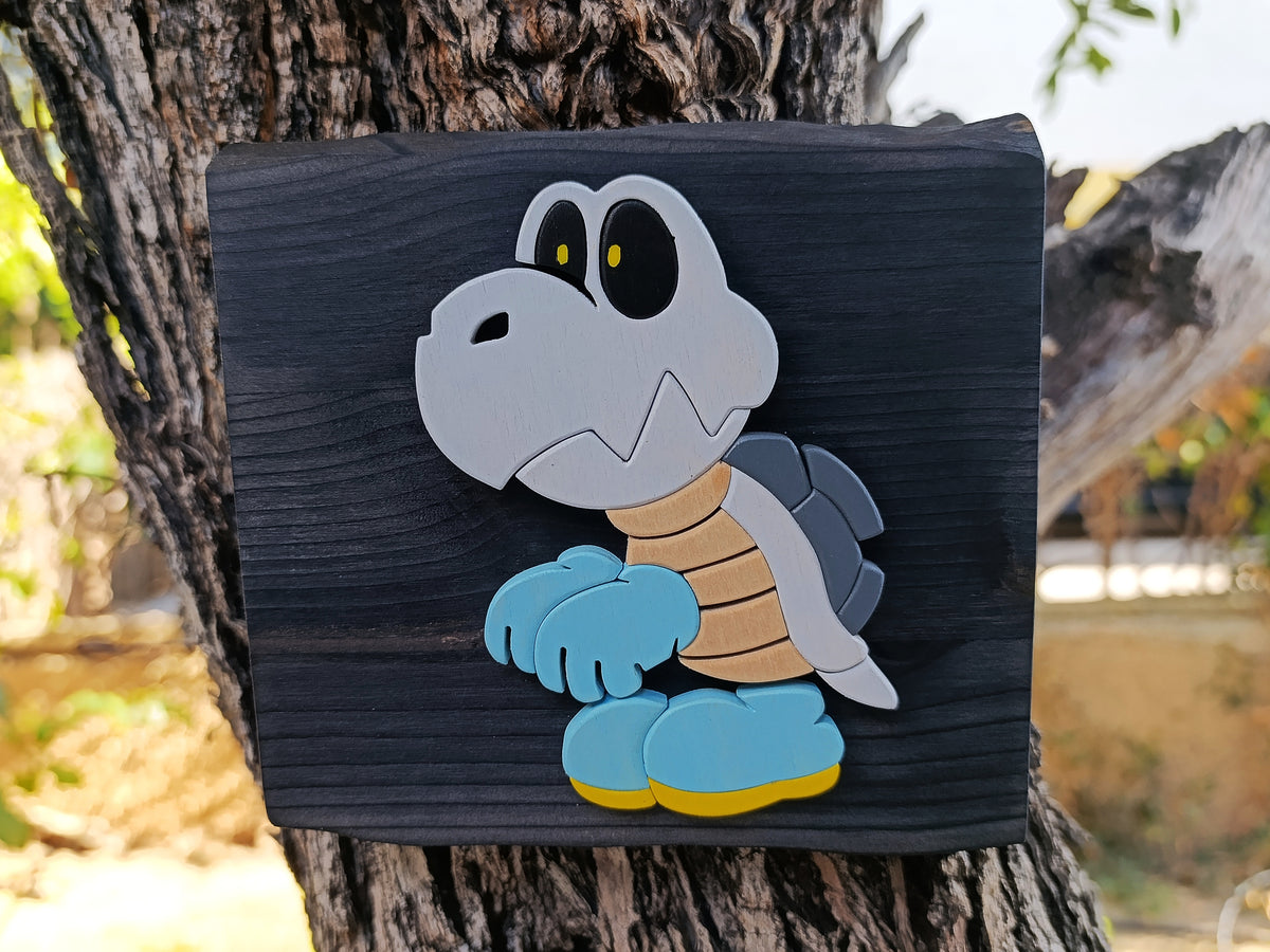 Dry Bones (Available now) - Super Mario wood art