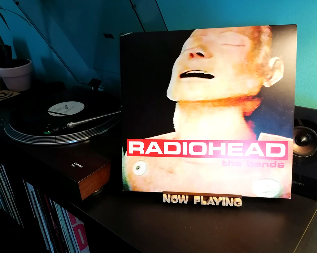 Now Playing Vinyl Record stand - Pine and walnut stain