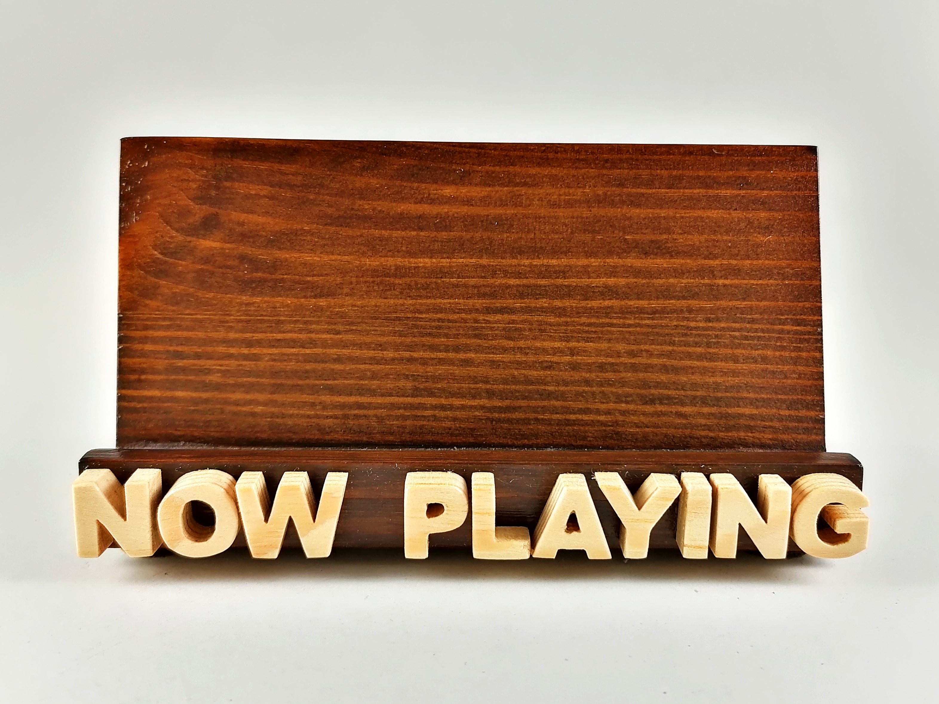 Now Playing Vinyl Record stand - Pine and walnut stain