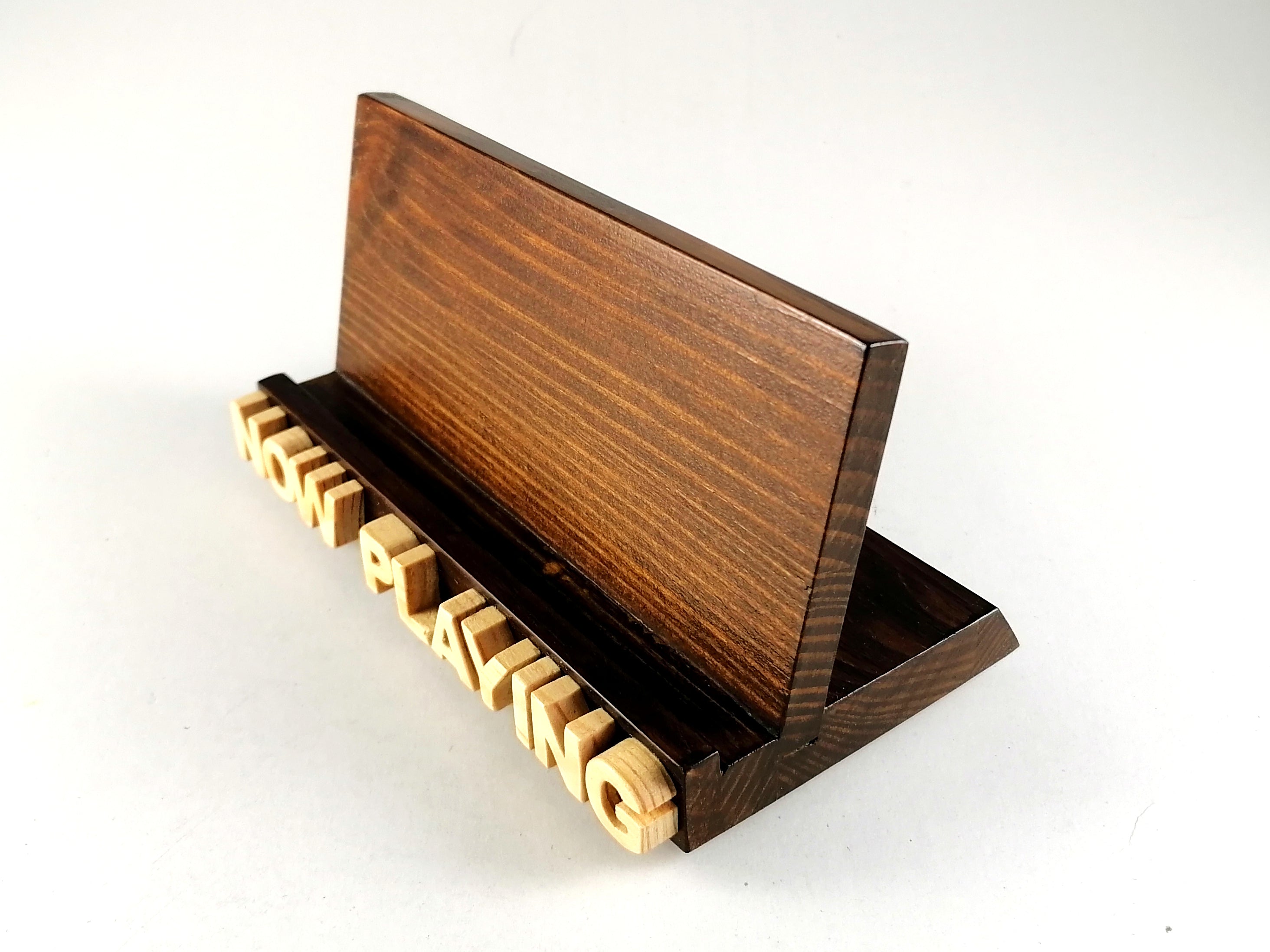 Now Playing Vinyl Record stand - Pine and walnut stain