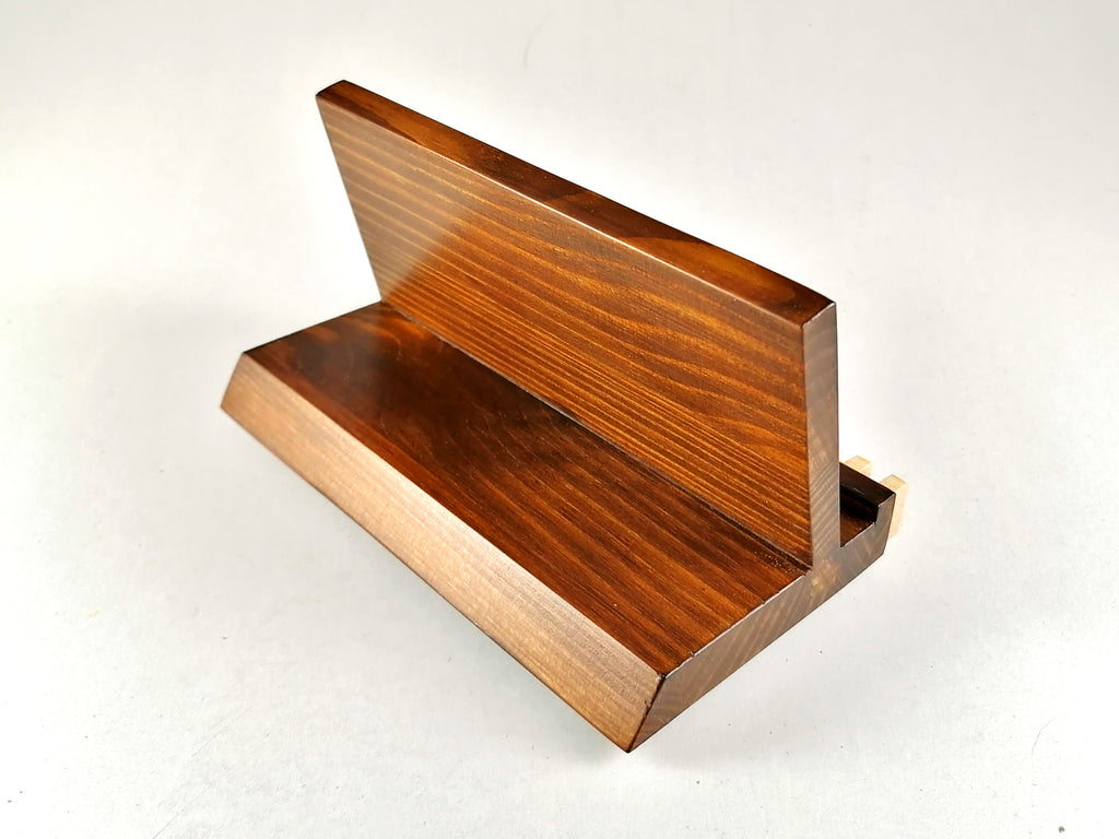 Now Playing Vinyl Record stand - Pine and walnut stain