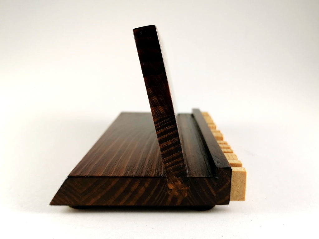 Now Playing Vinyl Record stand - Pine and walnut stain