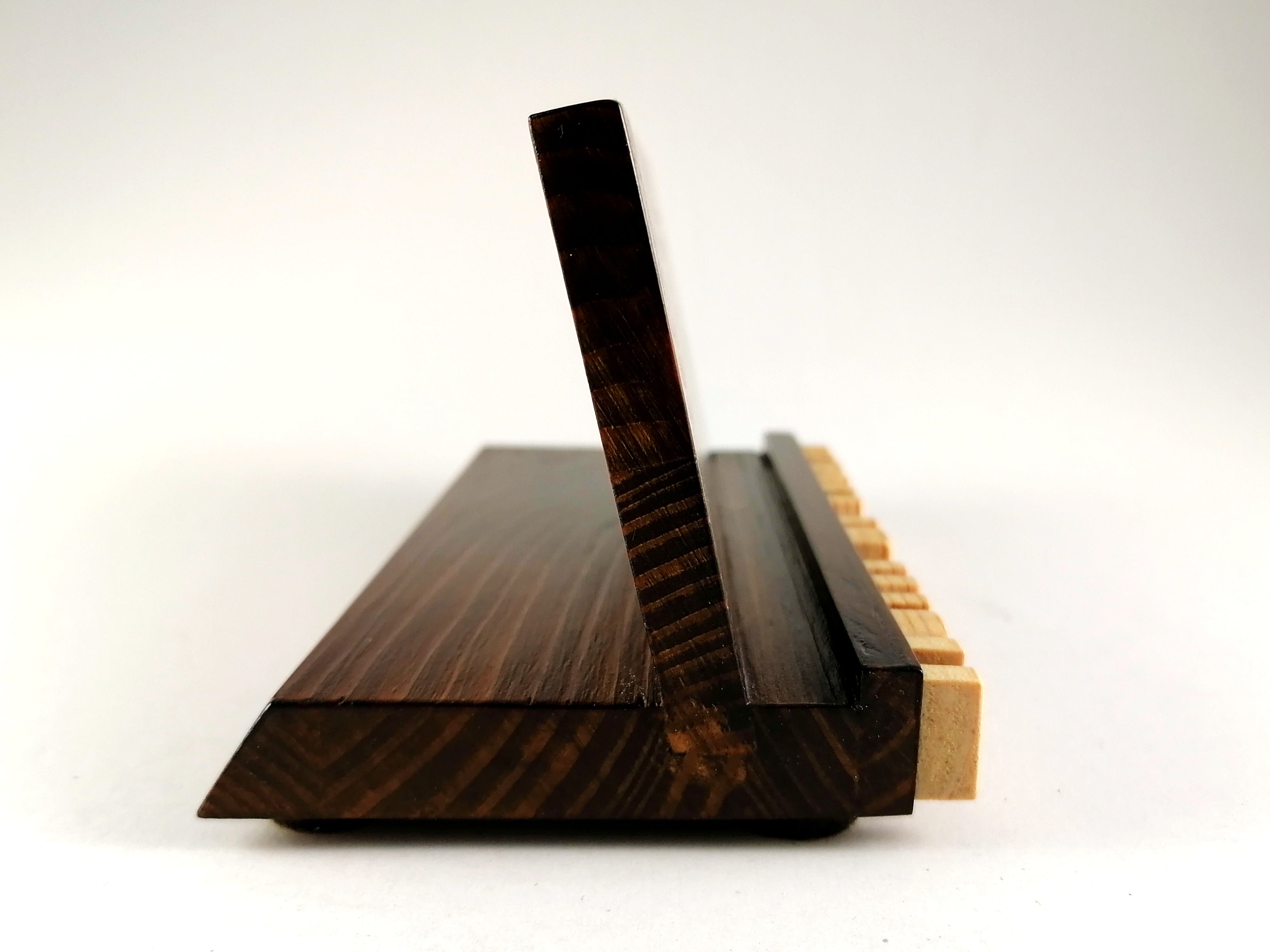 Now Playing Vinyl Record stand - Pine and walnut stain