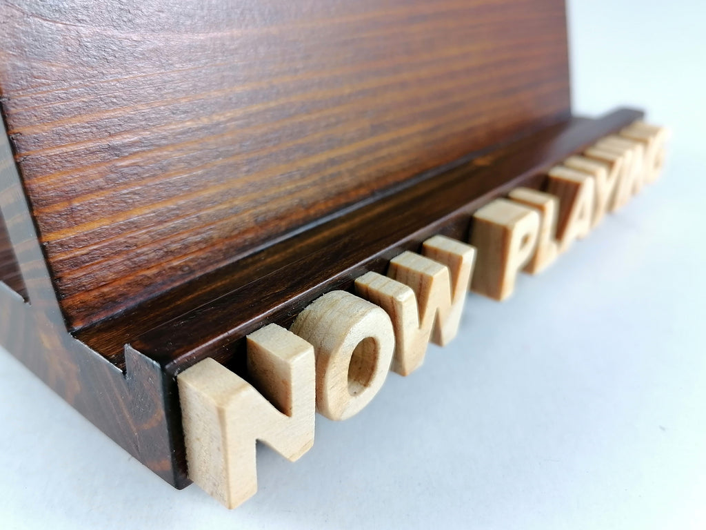 Now Playing Vinyl Record stand - Pine and walnut stain