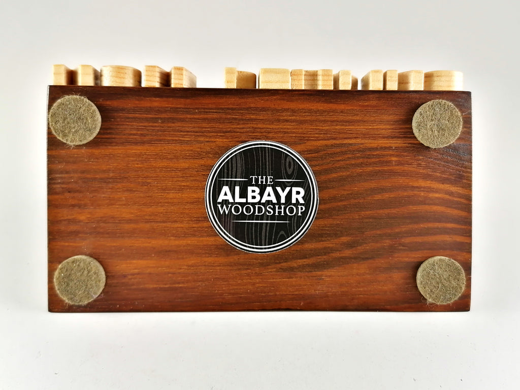 Now Playing Vinyl Record stand - Pine and walnut stain