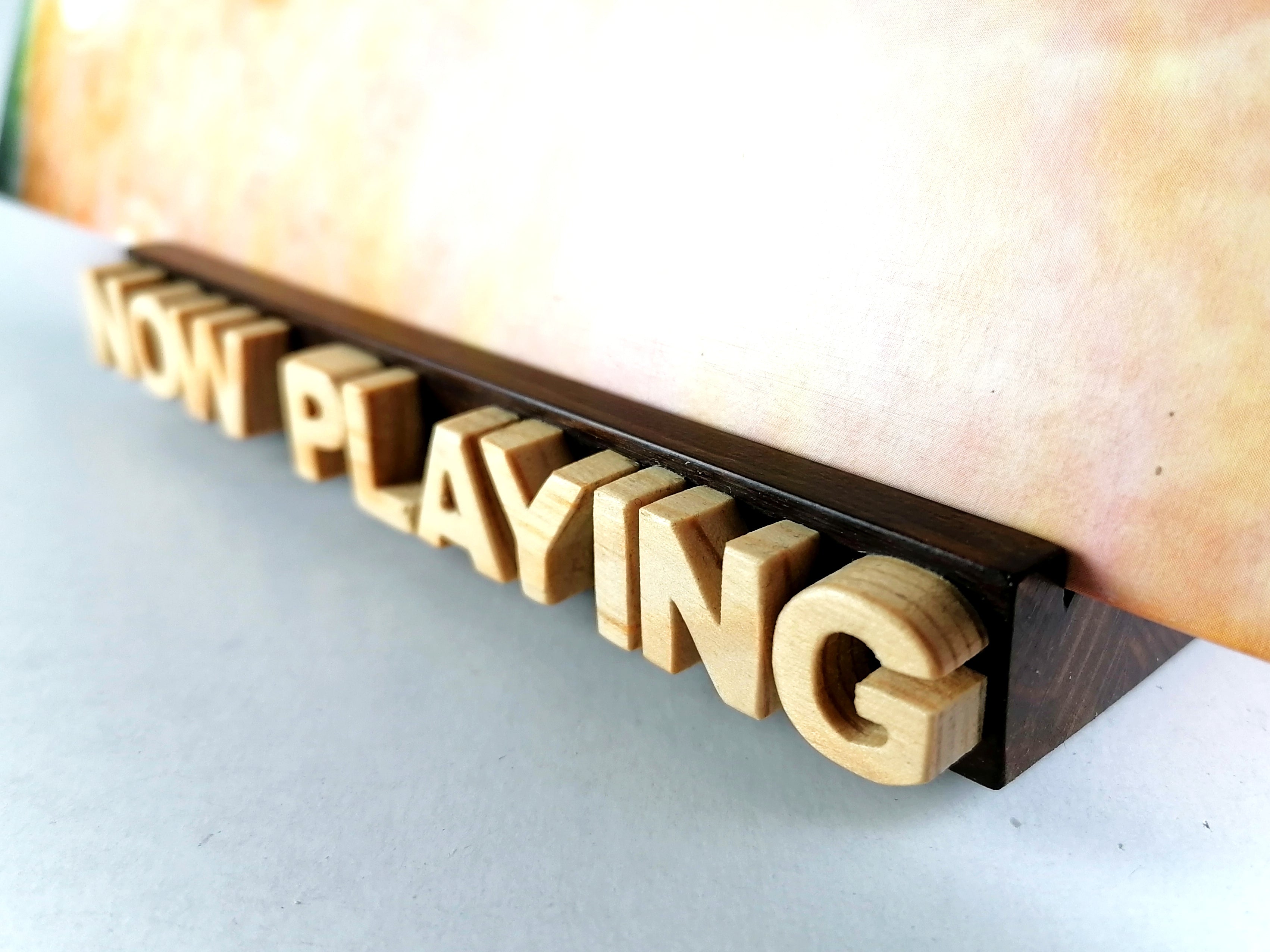 Now Playing Vinyl Record stand - Pine and walnut stain