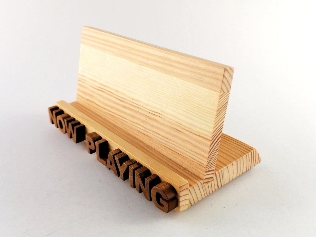 Now Playing Vinyl Record stand - Pine and walnut