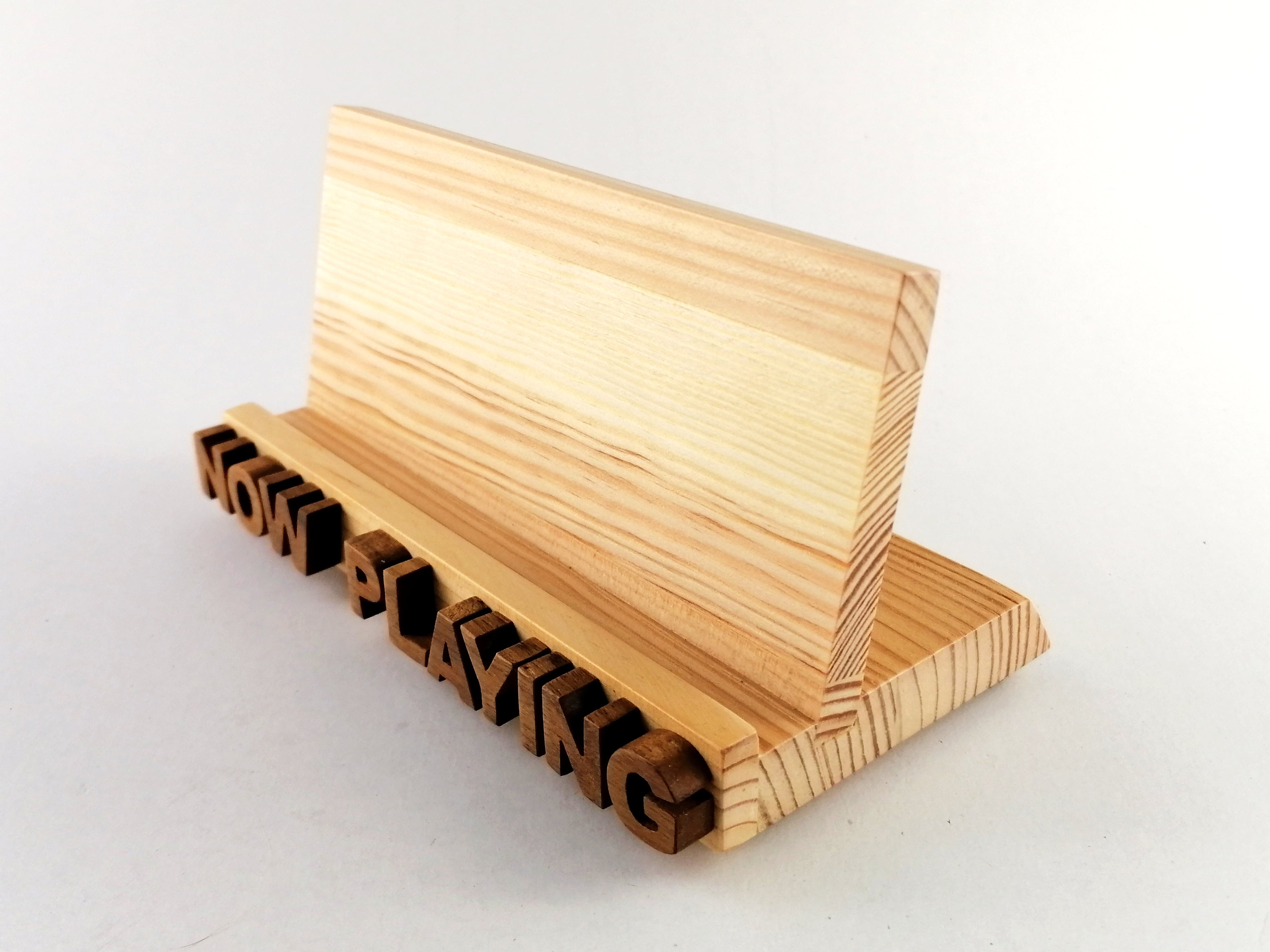 Now Playing Vinyl Record stand - Pine and walnut