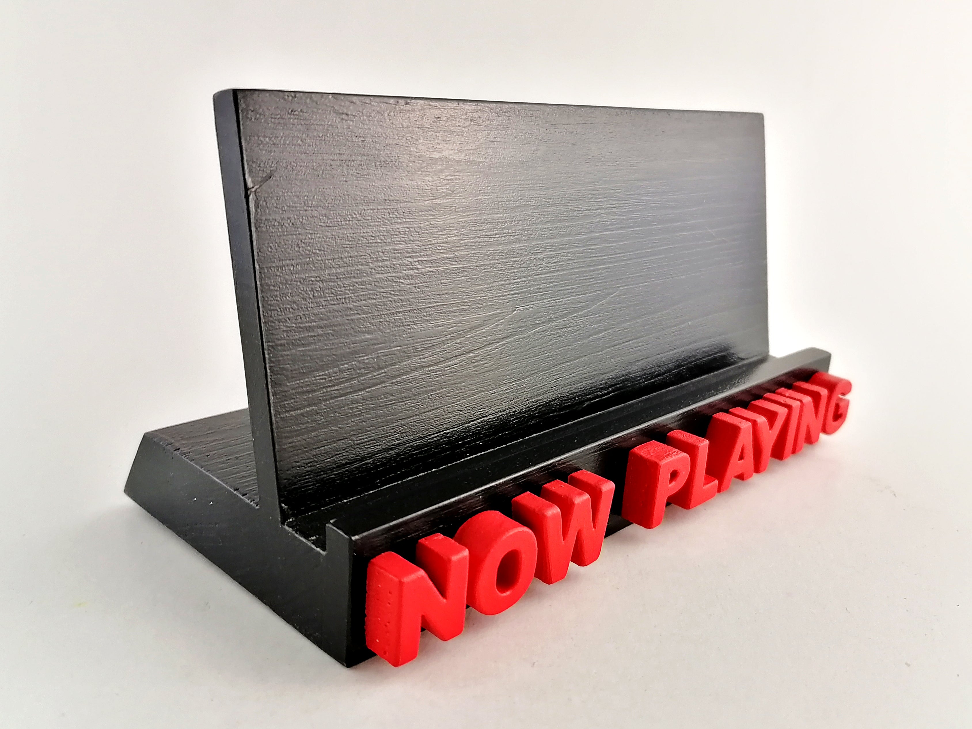 Now Playing Vinyl Record stand - Black with your choice of letter colour