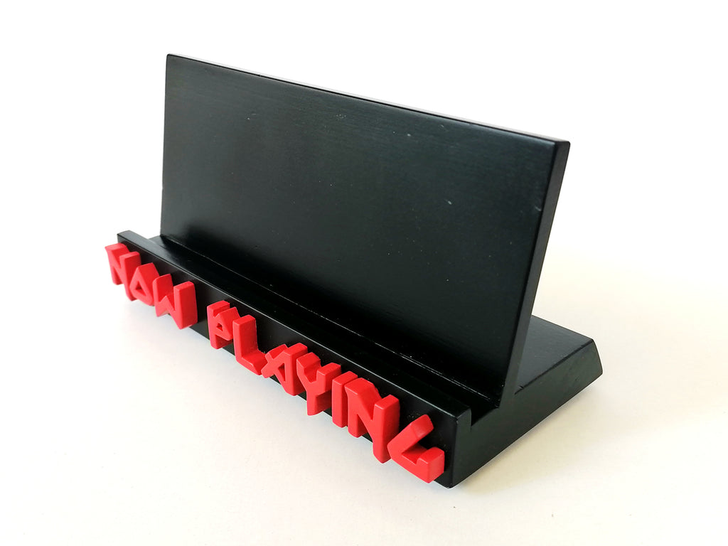 Now Playing Vinyl Record stand - Iron Maiden font