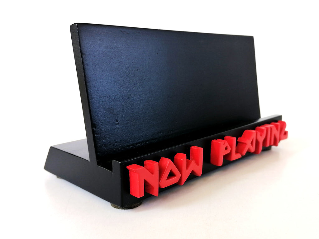 Now Playing Vinyl Record stand - Iron Maiden font