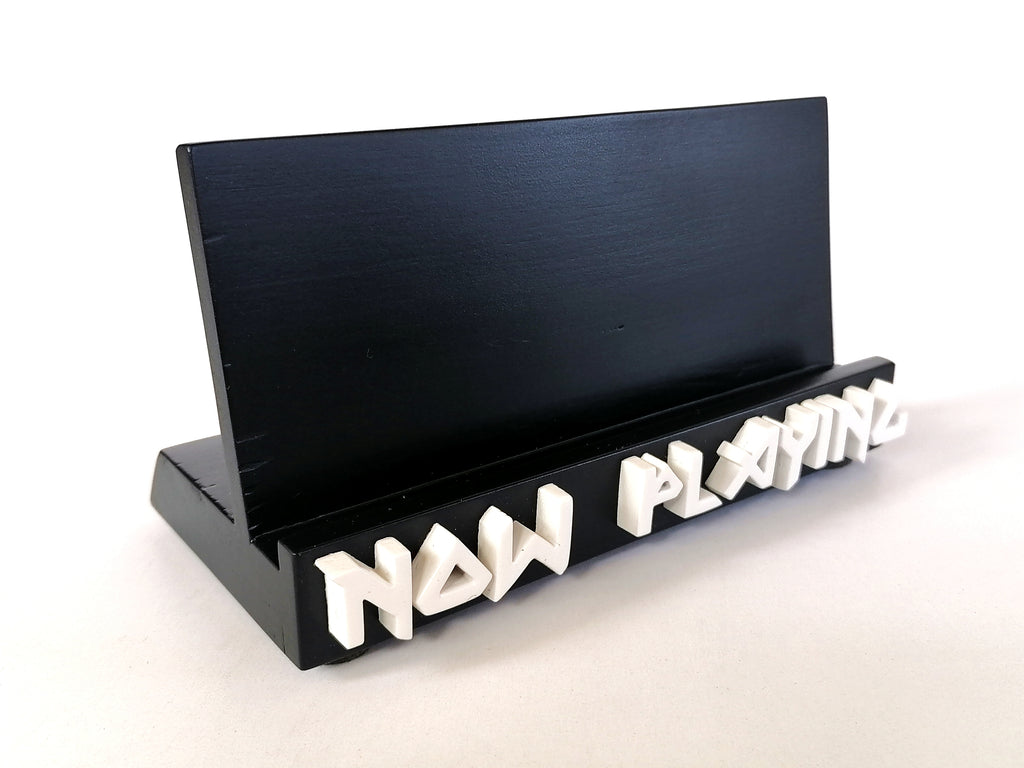 Now Playing Vinyl Record stand - Iron Maiden font