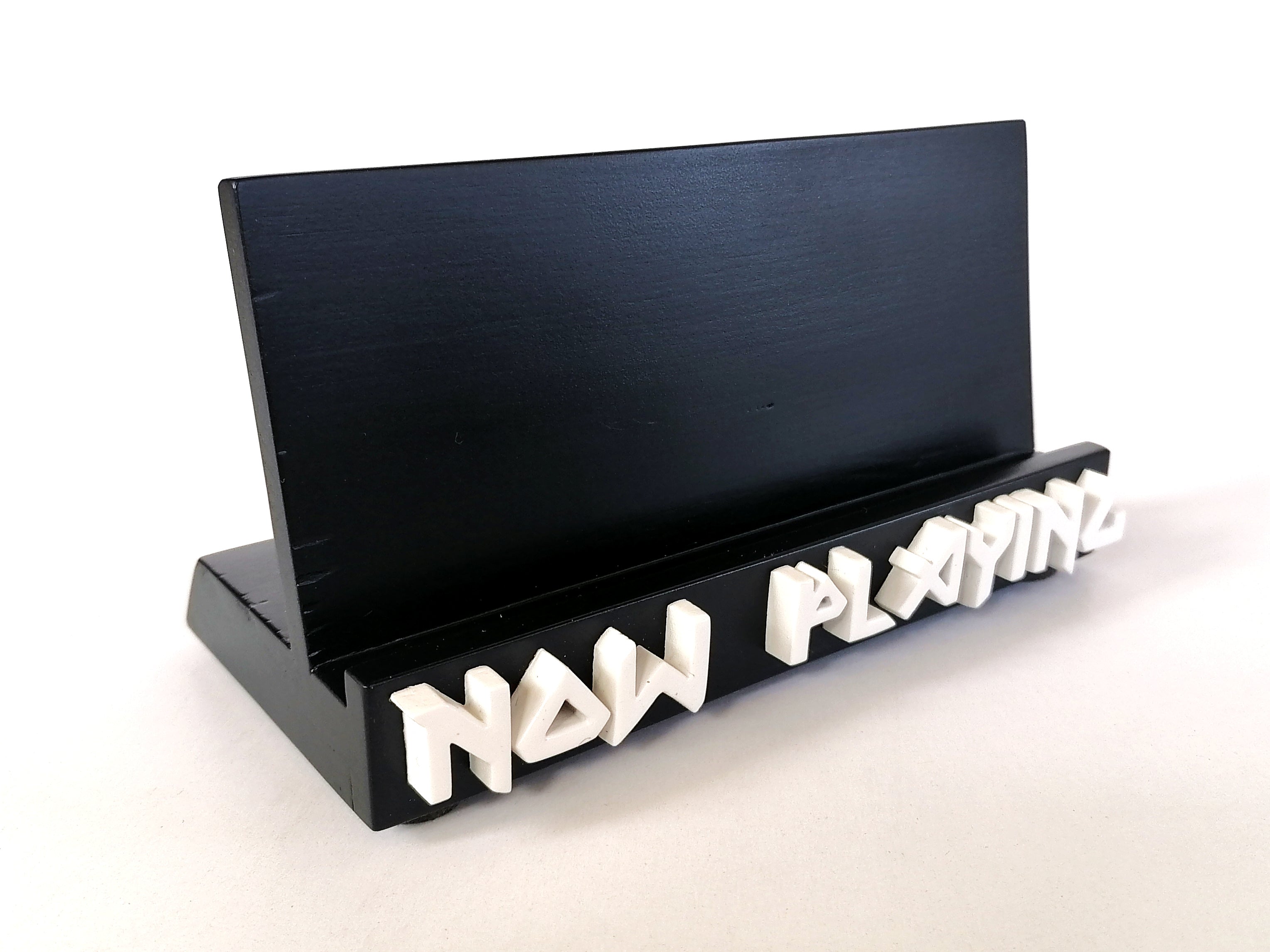 Now Playing Vinyl Record stand - Iron Maiden font