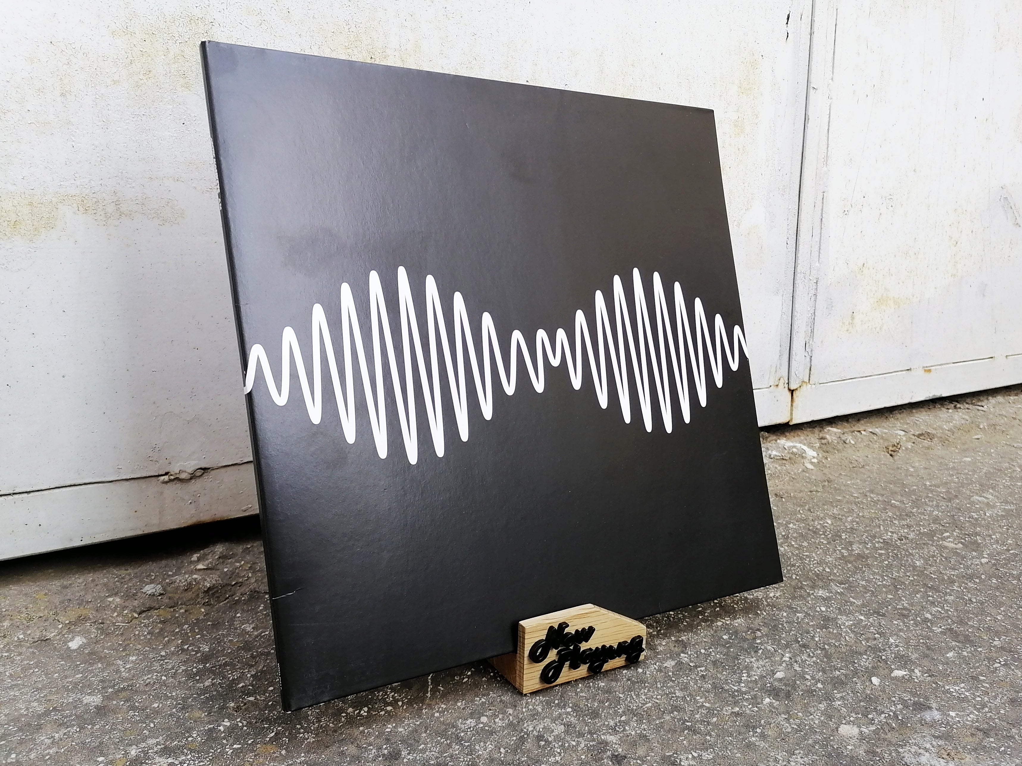 Mini Now Playing Vinyl Record stand - Oak & black