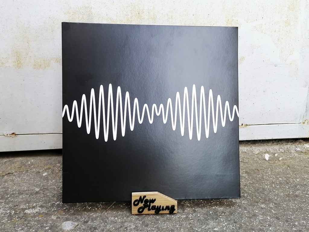 Mini Now Playing Vinyl Record stand - Oak & black