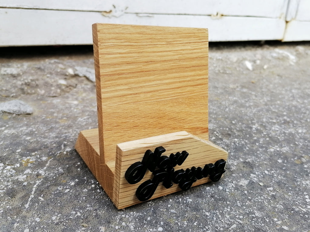 Mini Now Playing Vinyl Record stand - Oak & black