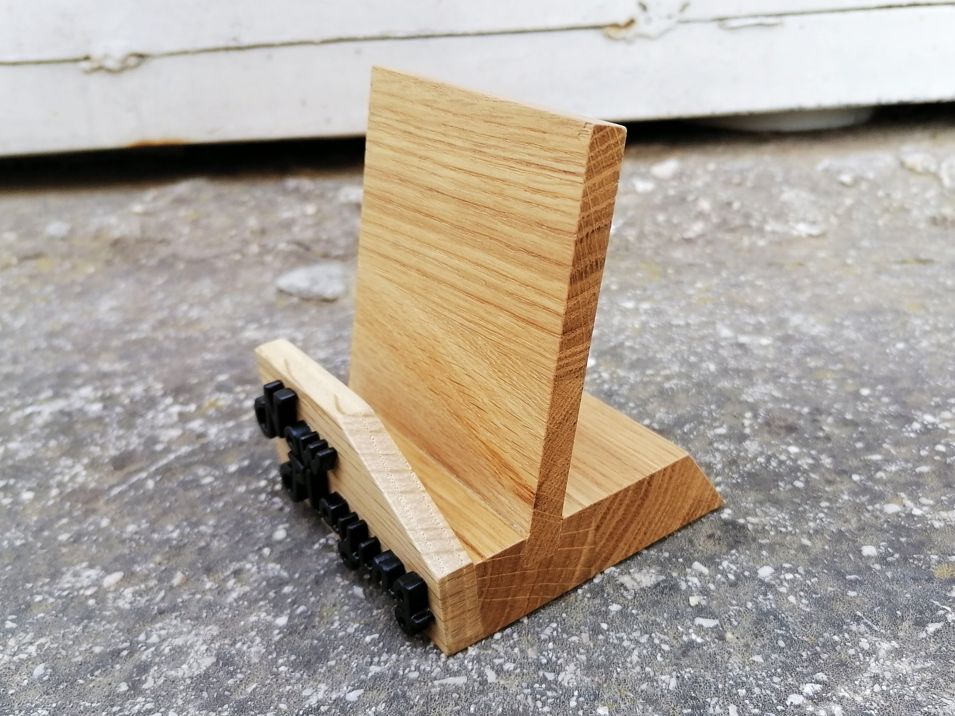 Mini Now Playing Vinyl Record stand - Oak & black