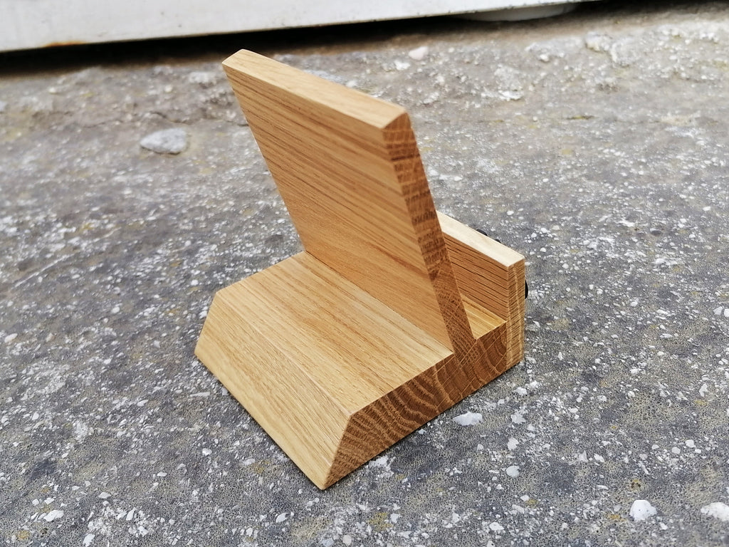 Mini Now Playing Vinyl Record stand - Oak & black