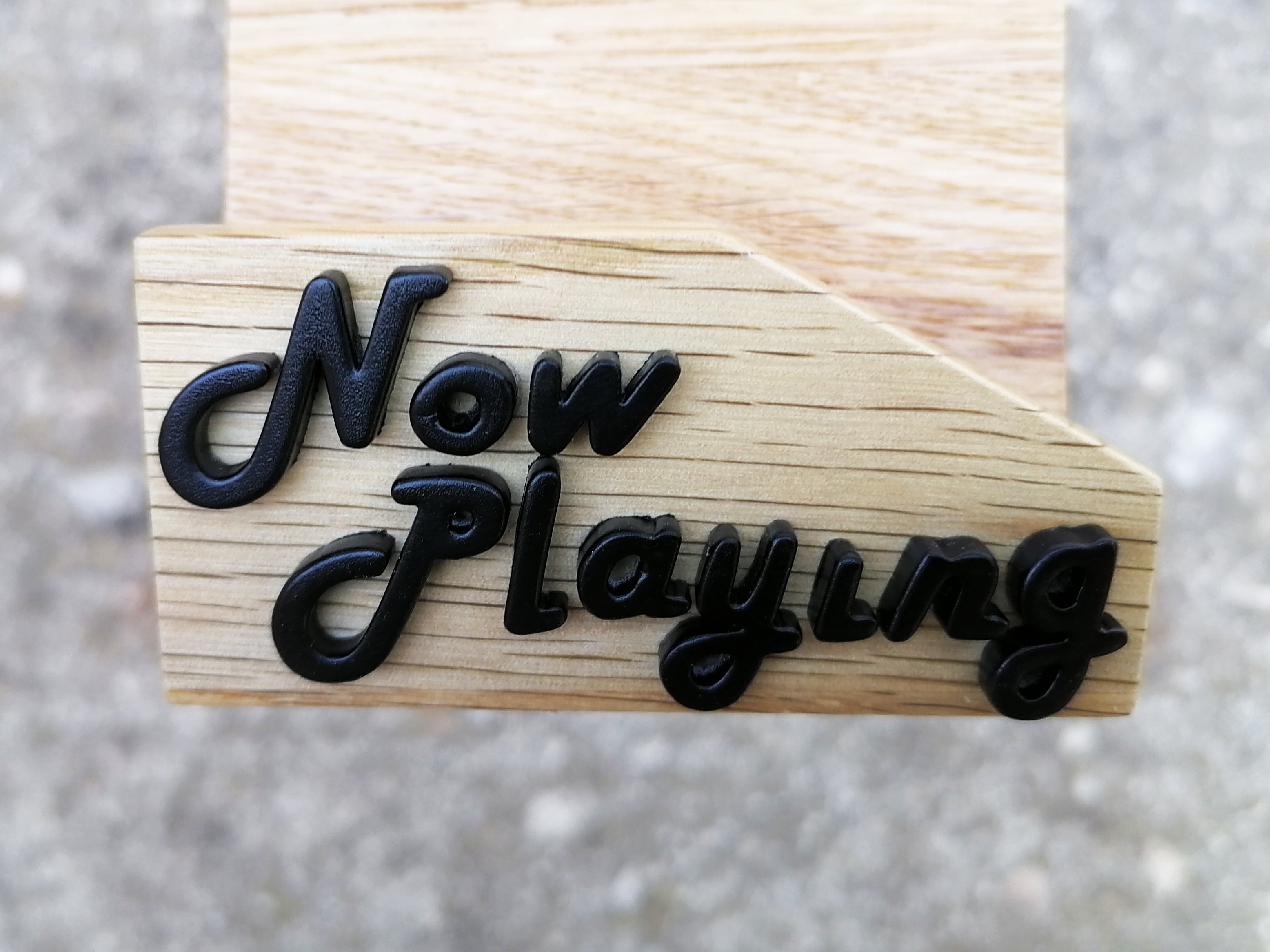 Mini Now Playing Vinyl Record stand - Oak & black