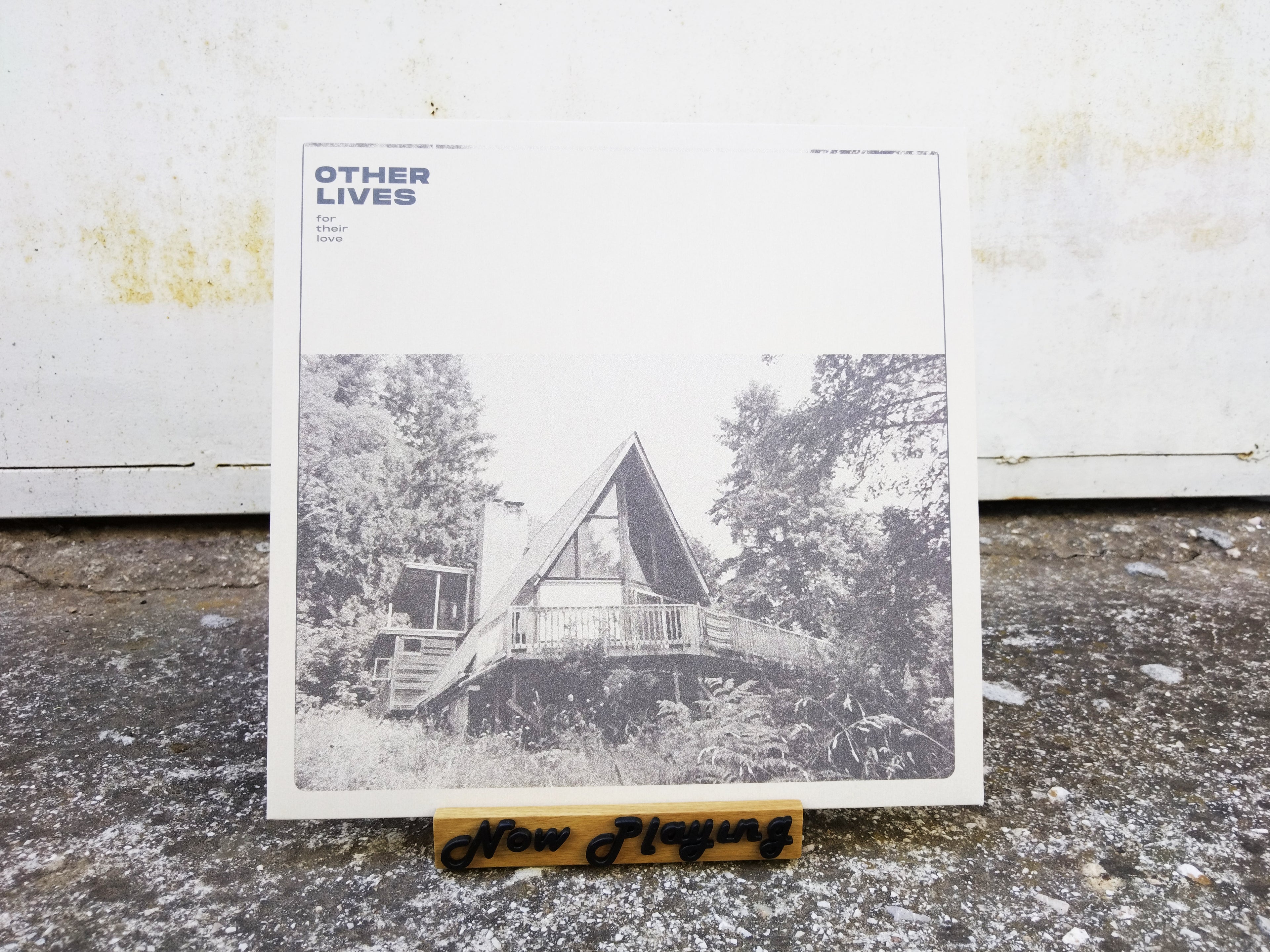 Now Playing Vinyl Record stand - Oak & black