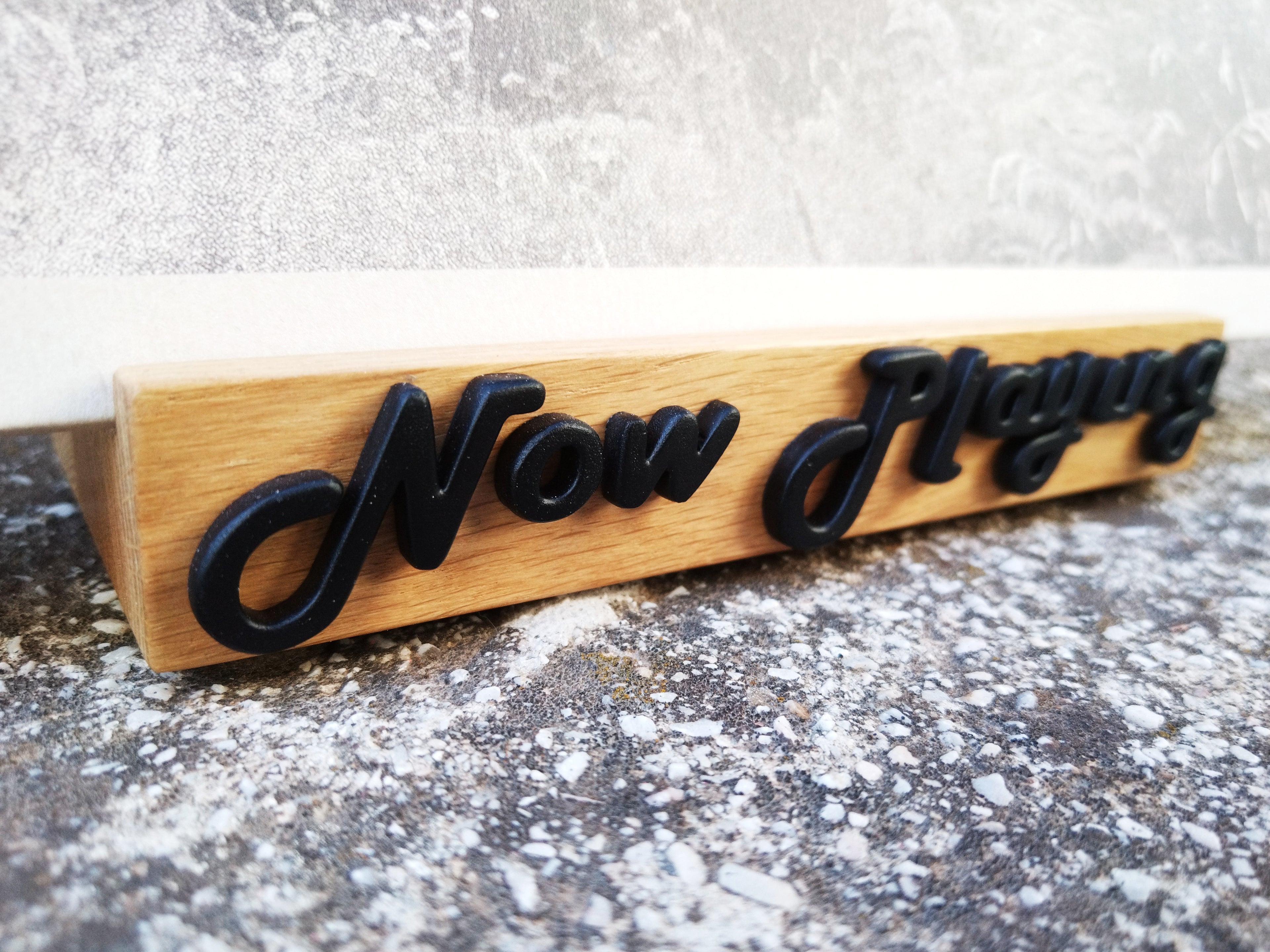 Now Playing Vinyl Record stand - Oak & black