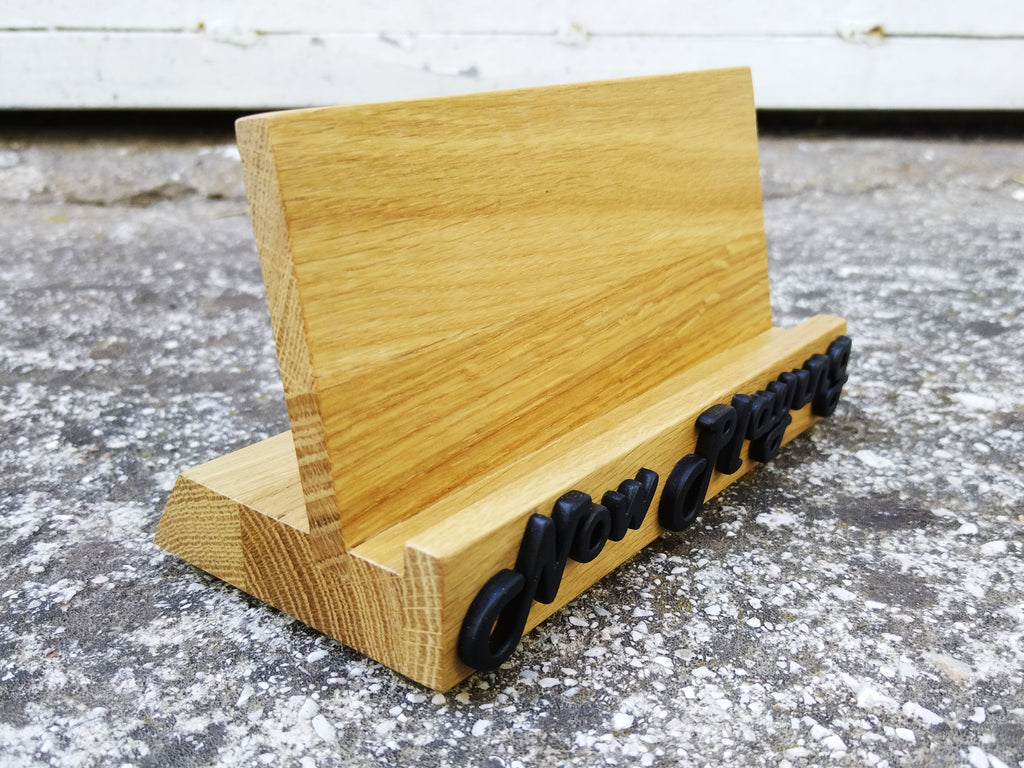 Now Playing Vinyl Record stand - Oak & black