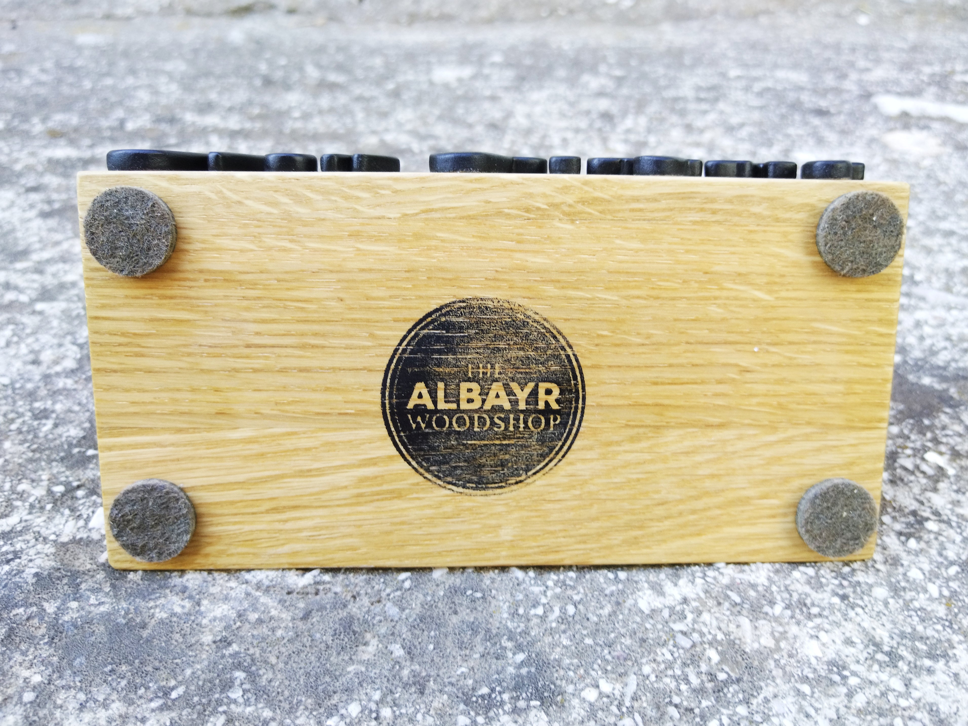 Now Playing Vinyl Record stand - Oak & black