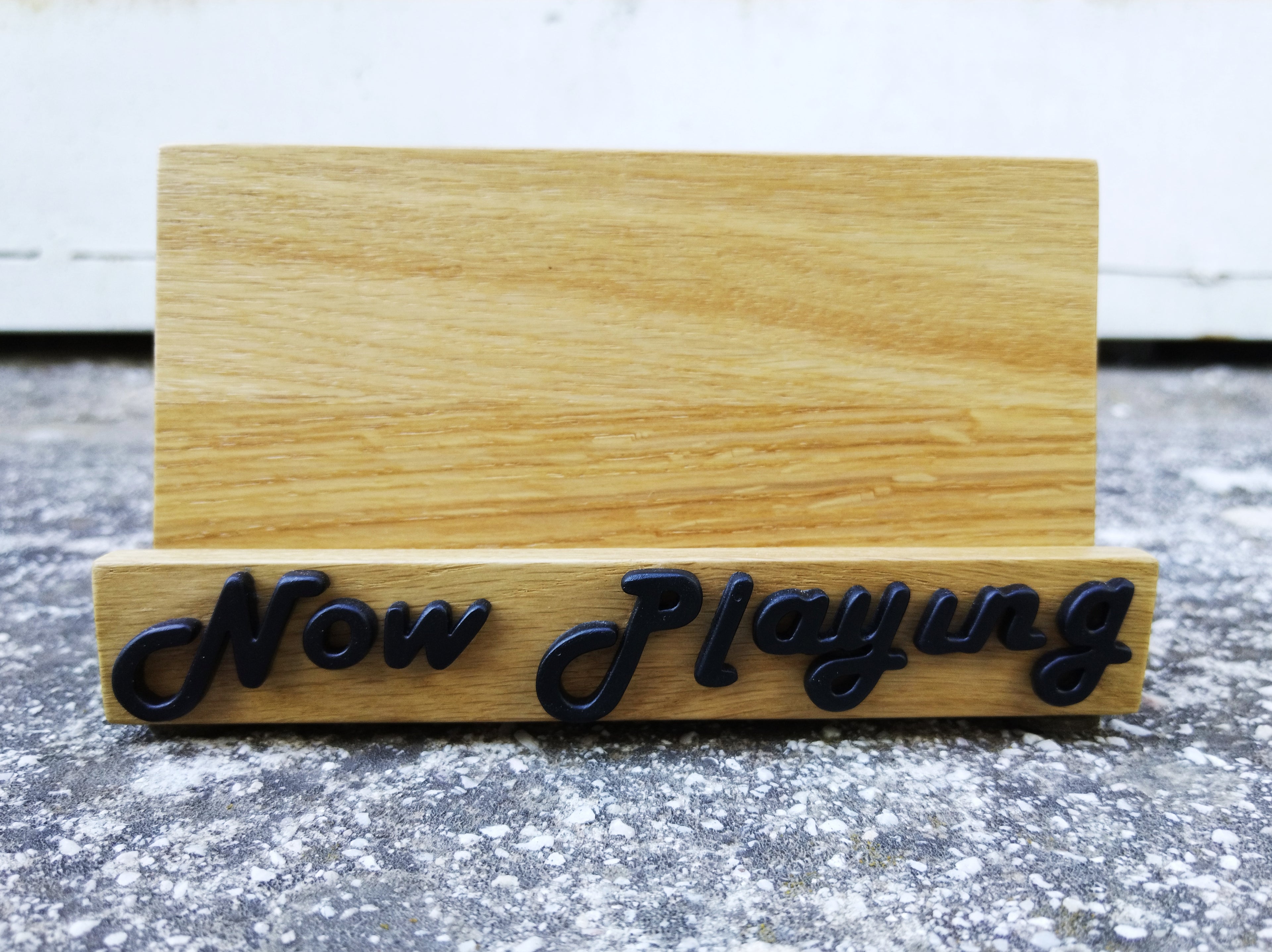 Now Playing Vinyl Record stand - Oak & black